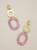 color Pink, Ettika Jewelry | Lovely Resin Drop 18k Gold Plated Earrings