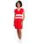 商品U.S. POLO ASSN. | 2 Stripe V-Neck Polo Dress颜色Racing Red