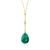 颜色: 18 in, Ross-Simons | Ross-Simons Emerald Y-Necklace in 14kt Yellow Gold