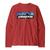 颜色: Potters Red, Patagonia | 女士长袖 P-6 logo T 恤