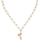 颜色: T, Ettika Jewelry | Paperclip Link Chain Initial Pendant Necklace in 18K Gold Plated, 18"