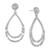 color Silver, Givenchy | Silver-Tone Crystal Orbital Teardrop Earrings