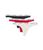 商品Calvin Klein | Carousel 3-Pack Thong颜色Tapioca/Star Stamp/Exact Red/Black