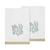 颜色: Silver, Linum Home Textiles | Textiles Turkish Cotton Aaron Embellished Towel Set, 3 Piece