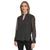 商品第1个颜色Black/Soft White Combo, Calvin Klein | Women's Chiffon Sleeve Logo Print V-Neck Blouse