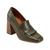 商品Marc Fisher | Women's Hamish Block Heel Square Toe Dress Loafers颜色Dark Green