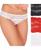 颜色: White /Crimson Red / Night, Wacoal | Women's 3-Pk. Lace Kiss Bikini Underwear 970682