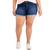 color Chandelier, Celebrity Pink | Trendy Plus Size Cuffed Denim Shorts