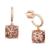商品Kate Spade | Square Glitter Stone Charm Huggie Hoop Earrings颜色Rose Gold