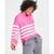 On 34th | Women's Mock Neck Sailor-Stripe Sweater, Created for Macy's, 颜色Phlox Pink Combo