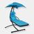 颜色: Blue, Sunnydaze Decor | Sunnydaze Hammock Chair Floating Chaise Lounger & Canopy 1 PACK