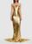 GIUSEPPE DI MORABITO | Laminated Jersey Strapless Long Dress, 颜色Gold
