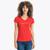 商品Nautica | Nautica Womens Studded Logo V-Neck T-Shirt颜色bright red