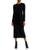 商品AQUA | Tie Waist Cashmere Midi Dress - 100% Exclusive颜色Black