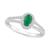 颜色: EMERALD, Macy's | Sapphire (5/8 ct. t.w.) & Diamond (1/4 ct. t.w.) Oval Halo Split Shank Ring in Sterling Silver (Also in Ruby & Emerald)