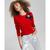 商品Charter Club | Women's 100% Cashmere Embellished Bow Sweater, Created for Macy's颜色Cc Calypso Red