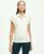 商品第3个颜色Ivory, Brooks Brothers | Linen-Cotton Blend Cap-Sleeve Polo Shirt