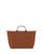 Longchamp | Le Pliage Green Large Recycled Nylon Travel Bag, 颜色Cognac