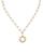 颜色: O, Ettika Jewelry | Paperclip Link Chain Initial Pendant Necklace in 18K Gold Plated, 18"