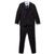 商品第1个颜色Dark Grey, Perry Ellis | Big Boy's 5-Piece Shirt, Tie, Jacket, Vest and Pants Solid Suit Set