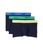 颜色: Navy Blue W/Green/Yellow/Light Blue, Lacoste | Cotton Stretch Essentials Trunks 3-pack