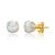颜色: created opal, MaxColor | 14k Yellow Gold 6MM Round Stud Gemstone Earrings