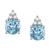 商品第4个颜色Blue Topaz with 14k White Gold, Macy's | Gemstone & Diamond Accent Stud Earrings
