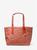 color DEEP ORANGE, Michael Kors | The Michael Large Animal Print Logo Tote Bag