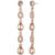 商品Givenchy | Rose Gold-Tone Crystal Pear-Shape Linear Drop Earrings颜色Rose Gold