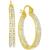 color Gold, Essentials | Crystal Small Double Hoop Earrings in Silver-Plate or Gold Plate, 1"