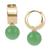 商品第1个颜色Jade, Macy's | Jade Bead Huggie Hoop Earrings in 14k Gold-Plated Sterling Silver (Also in Onyx)