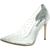 color Silver, Nine West | Nine West Womens Franca3 Faux Leather Slip-On Pumps