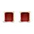 颜色: red garnet | yellow, Haus of Brilliance | 14K Gold 5x5MM Princess Cut Gemstone Solitaire Stud Earrings