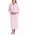 颜色: Pink, Miss Elaine | Plus Size Embroidered Waffle-Knit Robe