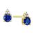 商品第3个颜色Sapphire/Yellow Gold, Macy's | Sapphire (7/8 ct. t.w.) & Diamond Accent Stud Earrings in 14k Yellow Gold (Also in Emerald, Ruby, Morganite & Tanzanite)