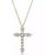 颜色: Yellow Gold, Macy's | Diamond Cross Adjustable Pendant Necklace (1/2 ct. t.w.) in 14k White Gold or 14K Gold