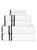 商品第1个颜色WHITE BLACK, Home Treasures | Ribbons 6-Piece Bath Towel Set