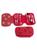 商品第2个颜色RED, Bey-Berk | 8-Piece Leather & Suede Case & Stainless Steel Manicure Set