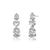 商品第2个颜色White, Genevive | Sterling Silver White Gold Plated with Pear Shape and Oval Cubic Zirconia Drop Earrings