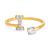 商品第9个颜色I, Giani Bernini | Cubic Zirconia Initial Wrap Ring in 18k Gold-Plated Sterling Silver, Created for Macy's