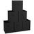 颜色: Black, Ornavo Home | Foldable Storage Cube Bin with Dual Handles- Set of 6
