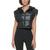 商品Calvin Klein | Women's Cropped Hooded Boxy Vest颜色Black/black