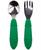 颜色: Jade, Bumkins | Little Boys and Little Girls Spoon & Fork Set