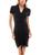 Planet Gold | Juniors Womens Knit Ruched Bodycon Dress, 颜色black beauty