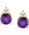 颜色: Amethyst with 14k Gold, Macy's | Gemstone & Diamond Accent Stud Earrings