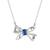 颜色: Blue, Macy's | Imitation Pearl and Cubic Zirconia Bow Pendant Necklace