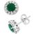 商品第1个颜色Emerald/14k White Gold, Effy | EFFY® Tanzanite (9/10 ct. t.w.) & Diamond (1/3 ct. t.w.) Stud Earrings in 14k White Gold (Also available in Ruby, Emerald & Sapphire)