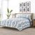 颜色: dusk blue, IENJOY HOME | Classic Damask Light Gray Reversible Pattern Quilt Coverlet Set Ultra Soft Microfiber Bedding