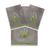 颜色: Charcoal, Linum Home Textiles | Textiles Turkish Cotton Botanica Embellished Fingertip Towel Set, 2 Piece