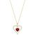 颜色: Ruby, Macy's | Birthstone Gemstone & Diamond Accent Heart 18" Pendant Necklace in 14k Gold-Plated Sterling Silver